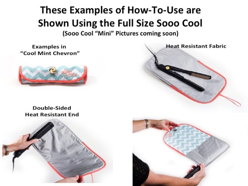 Mini Flat Iron Wrap and Mat, Holder, Cover,Travel, Storage , Case, Protector, Heat Resistant image 2