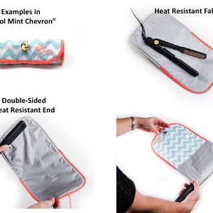 Straightener, Flat, Hot Iron Wrap and Mat Holder, Cover, Travel, Storage, Case, Protector, Heat Resistant Bild 3