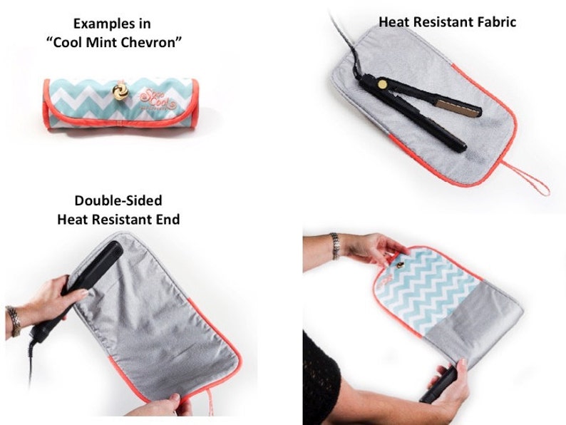 Straightener, Flat, Hot Iron Wrap and Mat Holder, Cover, Travel, Storage, Case, Protector, Heat Resistant Bild 3