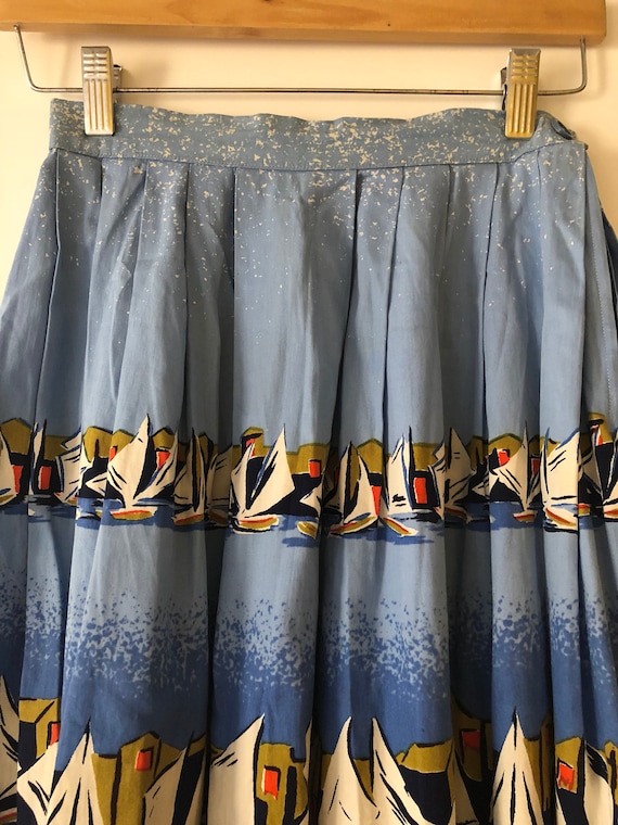 Beautiful 1950s printed skirt - image 6