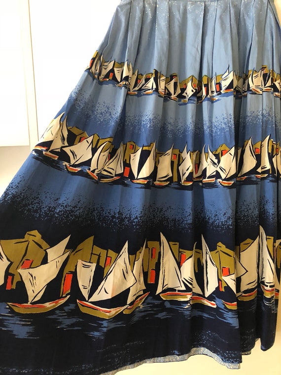 Beautiful 1950s printed skirt - image 2