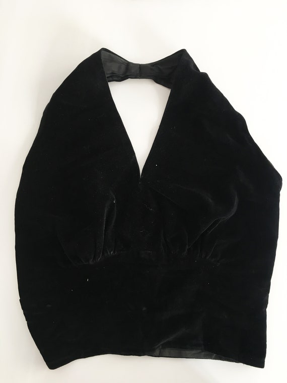 VLV 50s velvet halter top