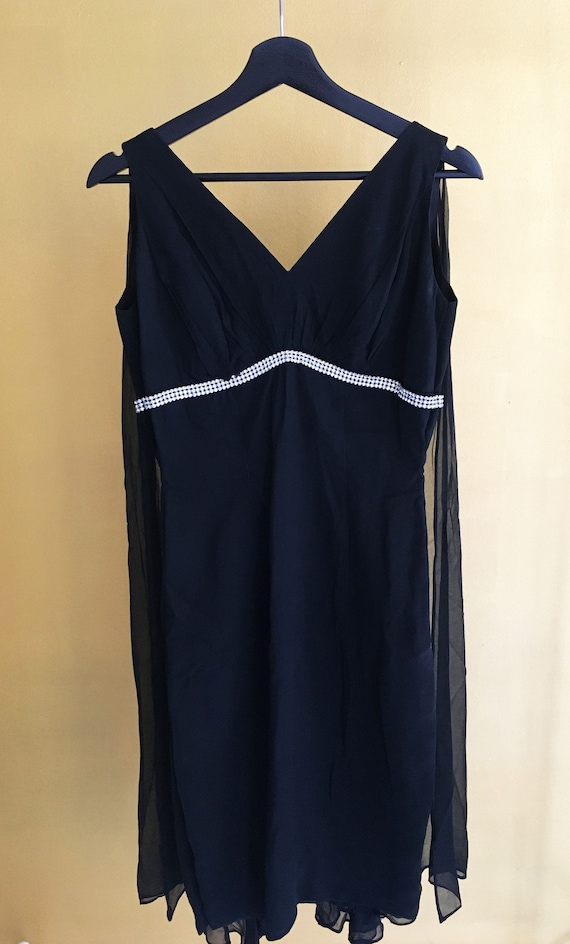 VLV 1950s Lilli Diamond rhinestones shiffon cockta
