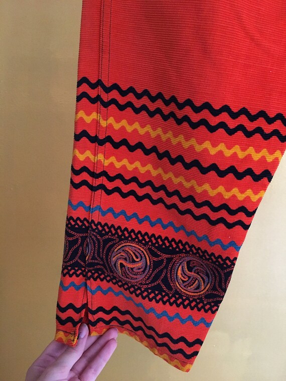 VLV 50s orange corduroy capri pants