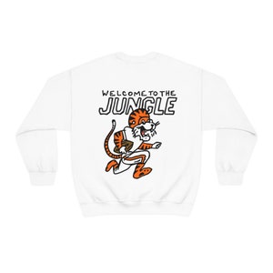 Retro Cincinnati Bengals Unisex Sweatshirt, Crewneck, Who Dey, Game Day Outfit, NFL, Super Bowl, Vintage Bengals Shirt, White Bengal