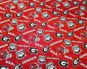 Ga Bulldogs Stoff, UGA Stoff, Quilten Stoff, Sport Stoff, Bekleidung Stoff, Handwerk liefert, Kleidung Stoff, Nähen Material