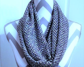 Scarves, Infinity Scarf, Fashion Scarves, Silver Glitter Scarf, Formal Scarves, Loop Scarf, Circle Sarf, Accessories, Ladies Clcothing