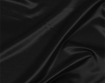 BrautSatin Schwarz, Bekleidung Satin, Hochzeit Stoff, Kleidung Stoff, Kleid/ Bluse Stoff, Satin Bulk Stock, Bastel/Diy, Stoff ByThe Yard