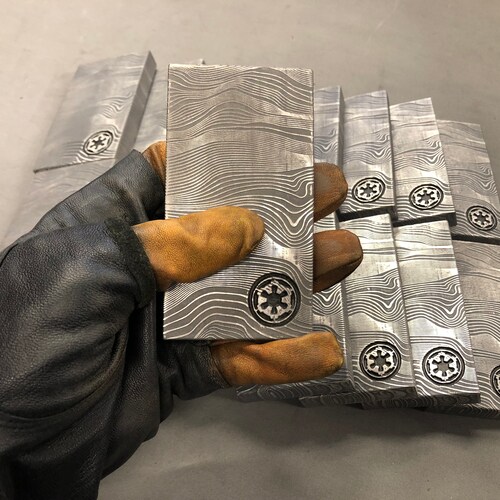 Beskar Ingot Mandalorian Steel With a Damascus Pattern 3D Etsy