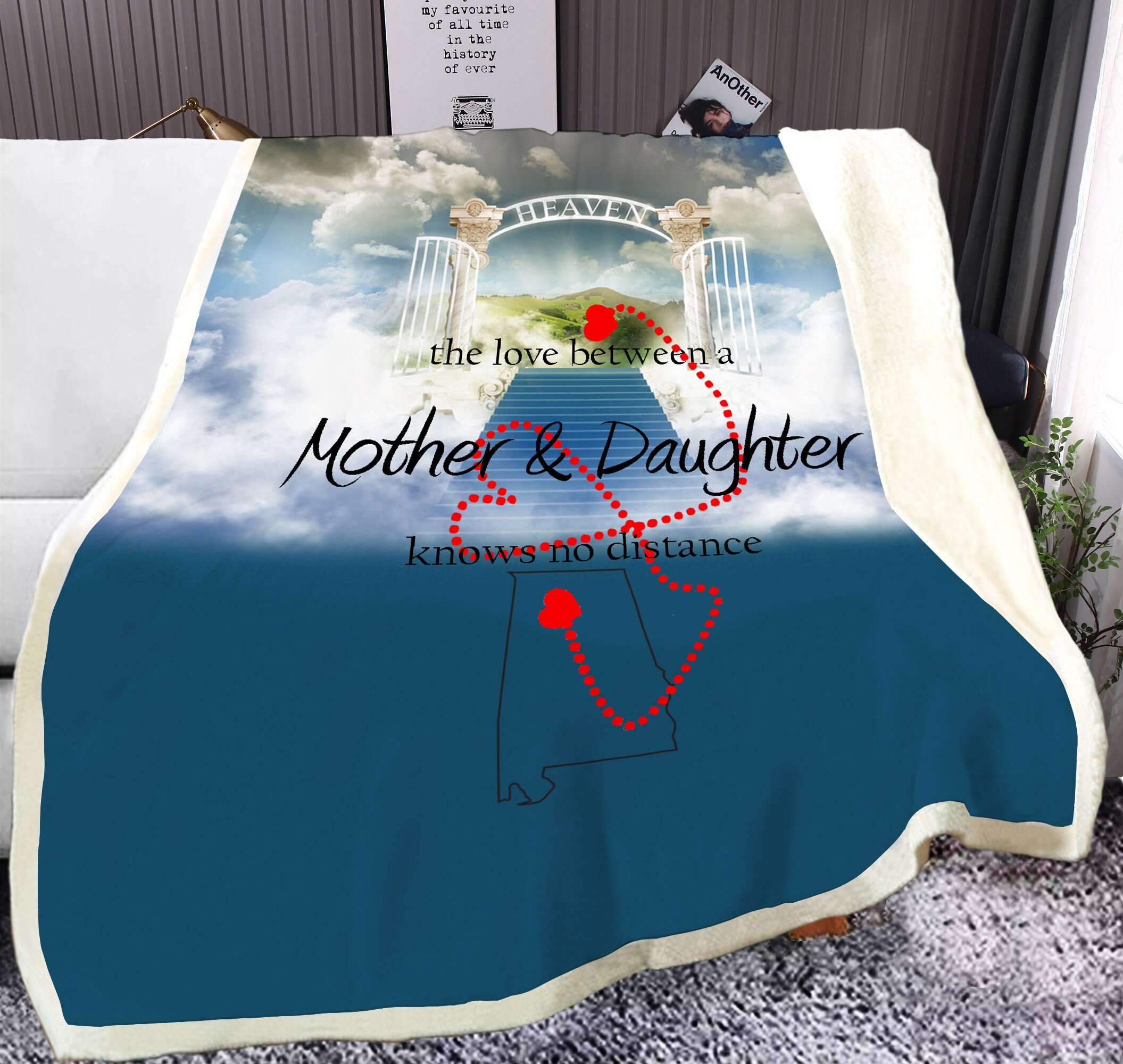 Custom mother daughter memorial sherpa fleece blanketmemorial Etsy