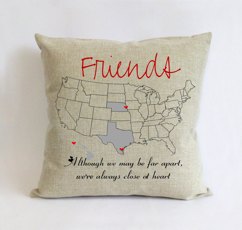 Long distance BFF pillowfriend reunion giftbest friend Etsy