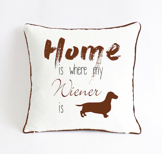 Custom Wiener Dog Cushion 18x18 Dog Pillow Housewarming Etsy