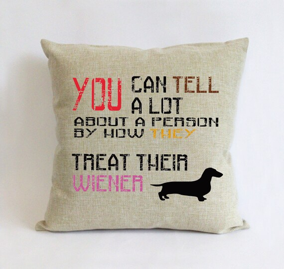 Custom Wiener Dog Pillow Funny Dog Pillow For Couch Throw Etsy