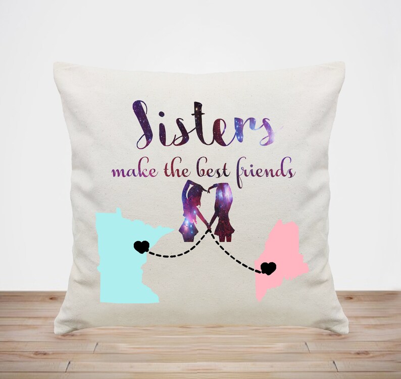 Sisters make the best friend pillowpersonalized little sister Etsy