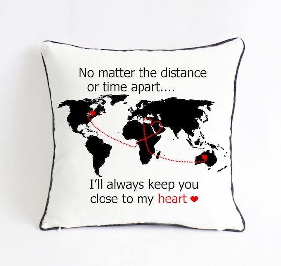 Long Distance Boyfriend Pillow Custom Fathers Day Gift From Etsy