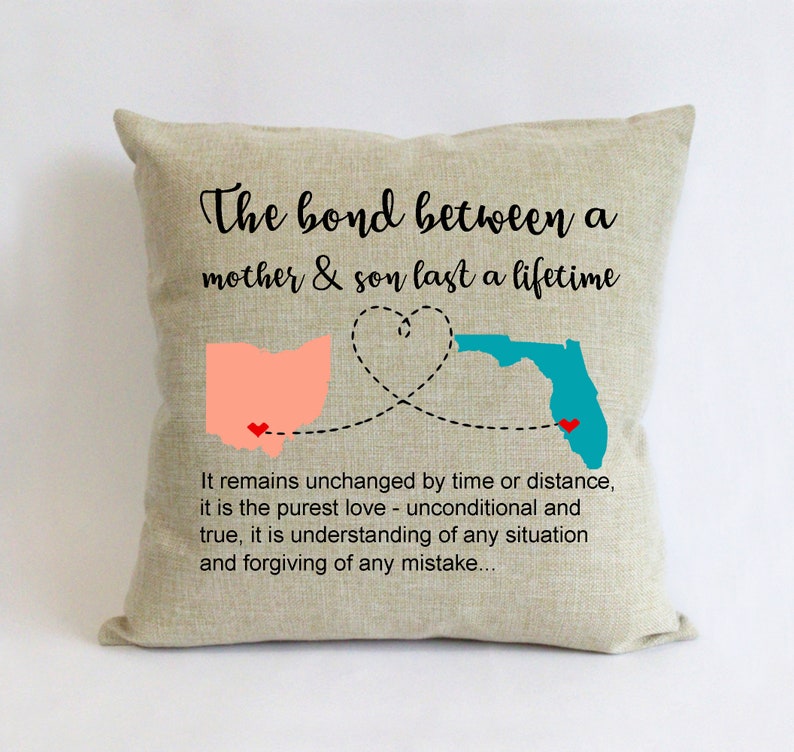 Custom Mom Son Cushionmothers Day Gift From Sonmom Birthday Etsy