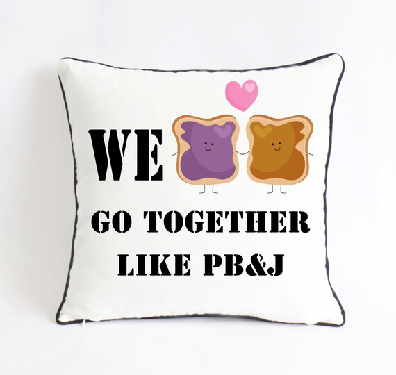 Peanut Butter Jelly Bff Pillow Best Friend Gift Twins Birthday Etsy