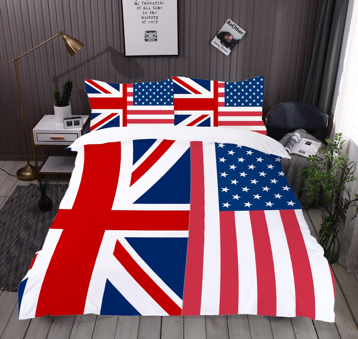 Custom England/US flag duvet coverunion jack comforter Etsy
