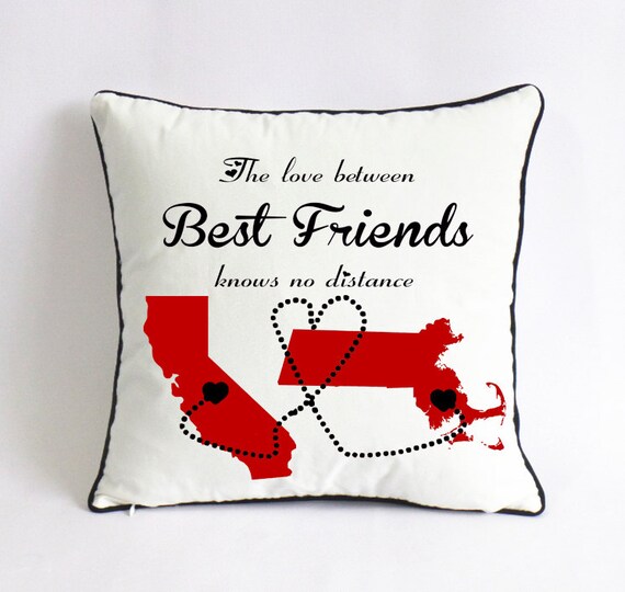 best friend long distance cushion covergraduation gift for Etsy