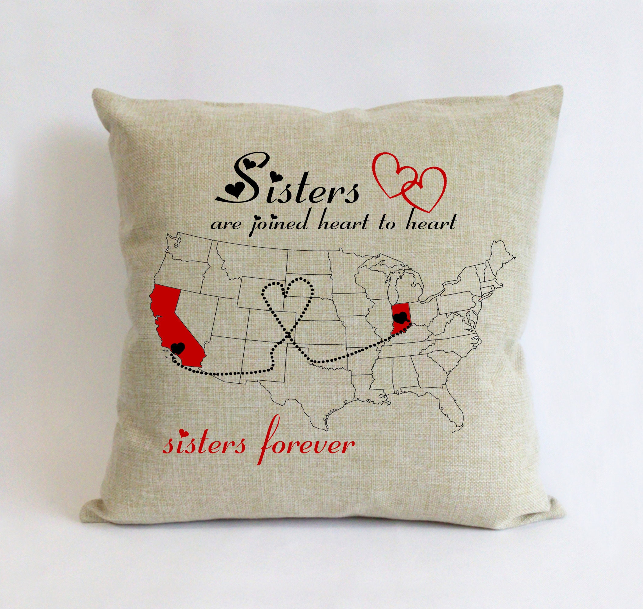 Long Distance Sister Pillowunique Gifts for Sistersgift for Etsy UK