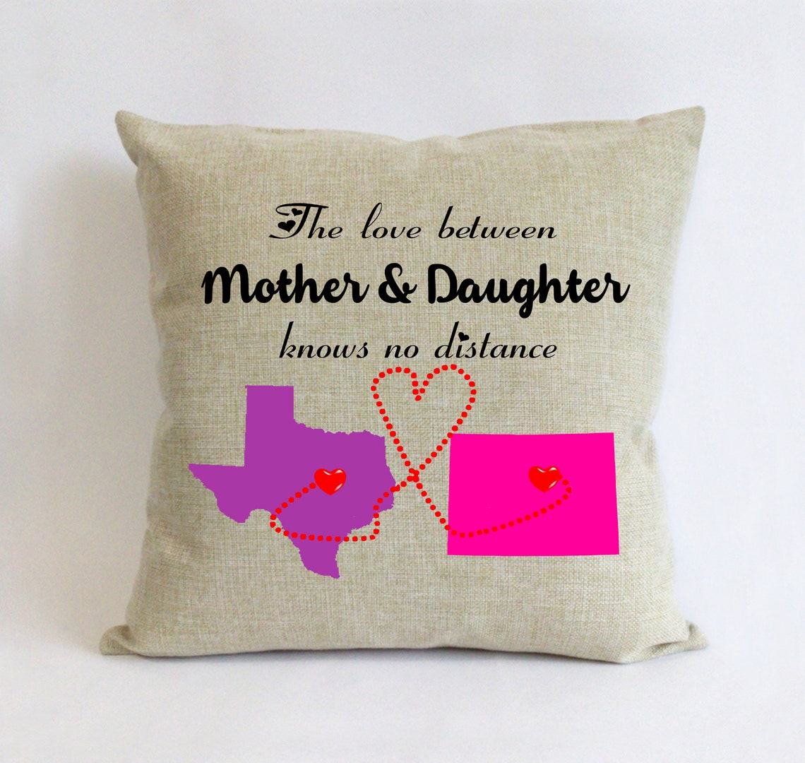 Long distance mother daughter pillowChristmas gift from Etsy