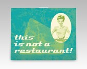 Humorous typography wall art for the kitchen or dining room, a perfect retro gift for mom or wife, funny home decor with a diner look, 10x8