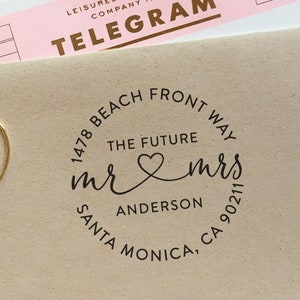 Wedding Stamp Return Address Stamp Future Mr and Mrs Stamp Self Inking Address Stamp Custom Gift Idea Save the Date Stamp Rubber Stamp DIY