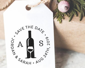 Custom Wedding Stamp Winery Wedding Favor Tag Save The Date Stamp Self Inking Stamp Customized Gift Destination Wedding Italy Wine Wedding