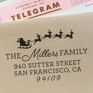 Christmas Address Stamp Custom Return Address Stamp Customized Christmas Gift Holiday Self Inking Housewarming Gift For Her Stocking Stuffer