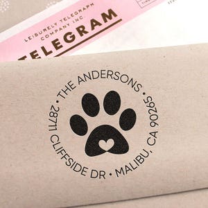 Address Stamp - custom rturn address stamp with pay print and a heart, rubber stamp and self inking stamp, wedding and holiday gift