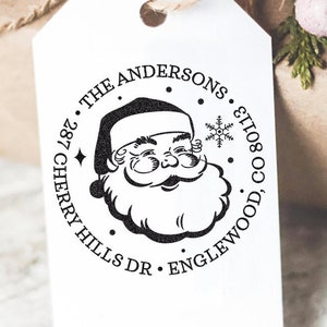 Christmas Address Stamp Return Address Stamp Santa Claus Holiday Gift Idea Stocking Stuffer Christmas Mail Merry Christmas Address Stamp DIY