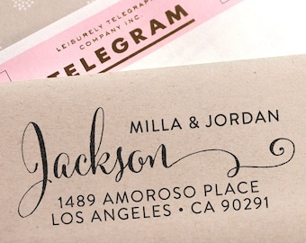 Custom Return Address Stamp Self Inking Rubber Address Stamp Custom Holiday Housewarming Wedding Gift Idea Save The Date Stamp Invitation