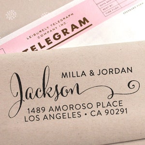Custom Return Address Stamp Self Inking Rubber Address Stamp Custom Holiday Housewarming Wedding Gift Idea Save The Date Stamp Invitation