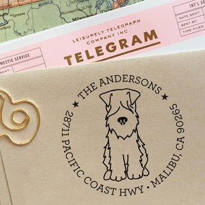 Custom Address Stamp Wheaten Terrier Dog Return Address Stamp Customized Housewarming Gift Wedding Stamp Save The Date Stamp Gift Idea Her