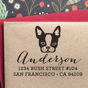 Boston Terrier Address Stamp, Return address stamp, French Bulldog Stamp Frenchie , Wedding Stamp, Dog Address Stamp, Gousewarming Gift Idea