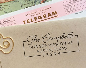 Custom Return Address Stamp Real Estate Stamp Realtor Business Stamp Rubber or Self Inking Stamp Business Stamp Housewarming Gift Wedding