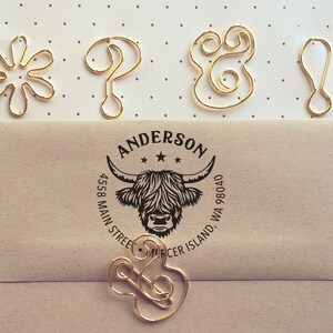 Highland Cow Family Return Address Holiday Gift Stocking Stuffer Christmas Gift For Wife Gift For Girlfriend Self Inking Or Rubber Stamp bild 4