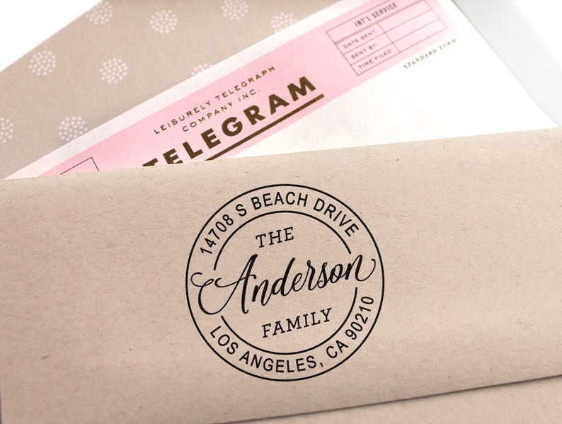 Custom Address Stamp Cute Return Address Stamp Modern Etsy