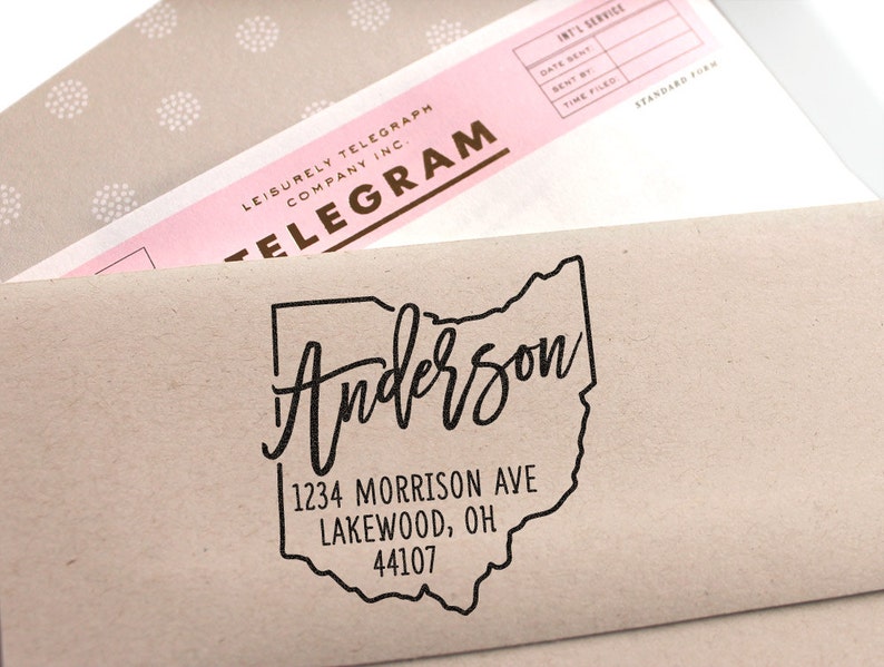 Custom Ohio State Return Address Stamp Perfect Gift for Etsy