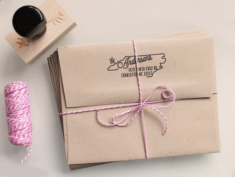 Custom North Carolina State Return Address Stamp Perfect Gift Etsy