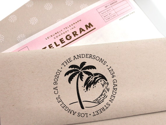 Custom Return Address Stamp - Palm