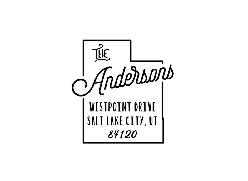 Custom Utah State Return Address Stamp Perfect Gift for Etsy