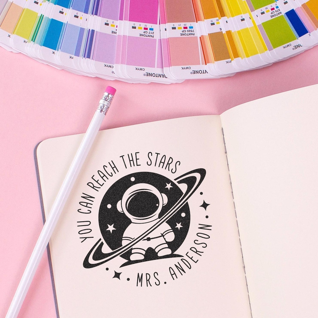 Personalized Teacher Stamp: Reach for the Stars Classroom Stamp - Etsy