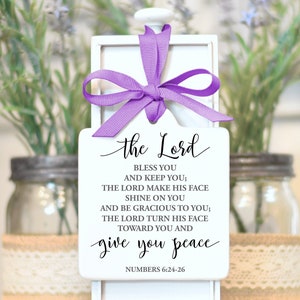 The Lord Bless You and Keep You, Numbers 6 24 26, Porcelain Ornament, Keepsake, Baptism, Christian Gift, Religious, Bible Verse, Scripture