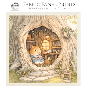 Beatrix Potter Fabric, Mouse Fabric Panel, Baby Fabric Panels, Mice, Nursery, Large Print Fabric, Cute, Hamster, Cotton, Quilting, Quilt