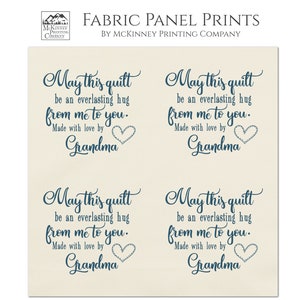 Custom Quilt Labels, Personalized Quilt Labels, Custom Tags, Quilt Labels Personalized, Small Print Fabric, Cotton, Crafts, Quilting, Quilt