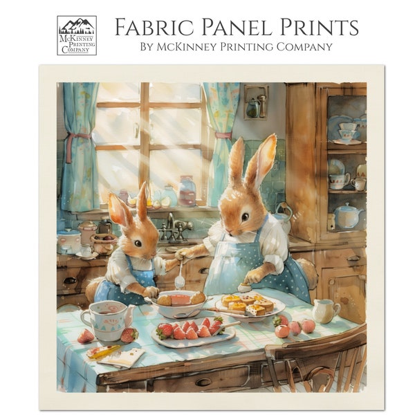 Beatrix Potter Fabric, Bunny Fabric, Baby Fabric Panels, Rabbit, Nursery, Large Print Fabric, Block Print Fabric, Cotton, Quilting, Quilt