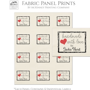 Quilt Labels, Personalized Quilt Labels, Custom Quilt Labels, Quilt Labels Personalized, Small Print Fabric, Cotton, Crafts, Quilting, Quilt