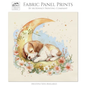 Baby Fabric Panels, Dog Fabric Panel, Puppy, Sewing, Large Print Fabric, Block Print Fabric, Cotton, Quilting, Quilt, Wall Art, Nursery