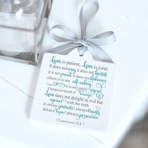 Love is Patient, Love is Kind, 1 Corinthians 13 4, First Communion Gift Girl, Bible Verse, Ornament, Keepsake, Personalized, Custom, Baptism